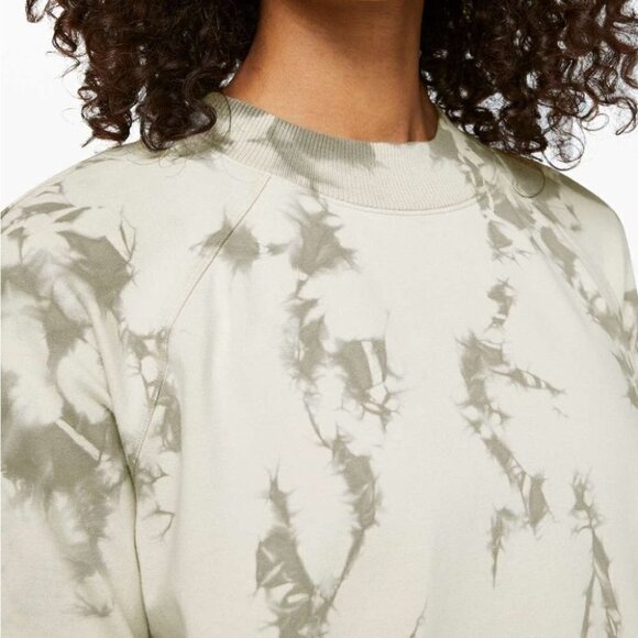 Lululemon Ready to Roll Crew Shibori Dove Grey Cement Grey sweatshirt sz Medium - Picture 4 of 13
